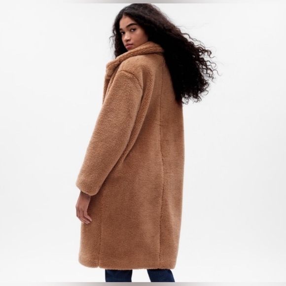GAP Sherpa Teddy Coat Brown M - Picture 4 of 17